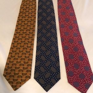 💥HP💥Gorgeous Valentino Cravatte 3 Ties Gold Blue